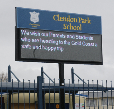 Electronic Digital LED Sign Clendon Park School