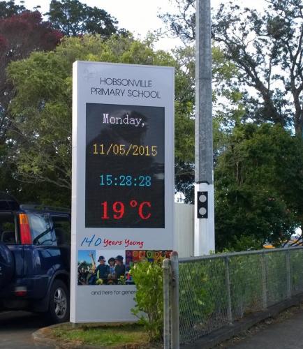 Electronic Digital LED Sign Hobsonville Primary School