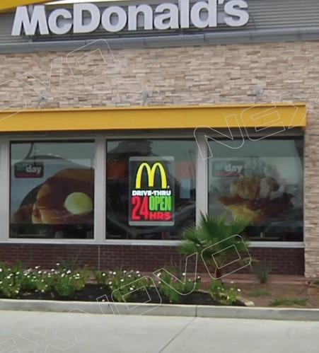 Electronic Digital LED Transparent Window Sign McDonalds