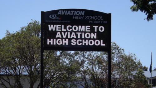 Electronic Digital LED Sign Aviation High School