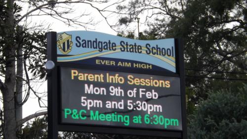 Electronic Digital LED Sign Sandgate State School