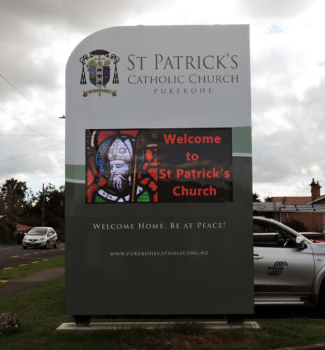 Electronic Digital LED Sign St Patricks Completed