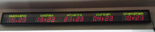 Electronic Digital LED Time Zone Clock