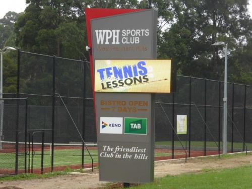 Electronic Digital LED Sign West Pennant Hills Tennis Club